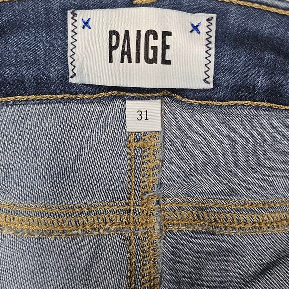 PAIGE Scheyla Raw Hem Cuffed Denim Shorts DNM573 Size 31 - Picture 8 of 16